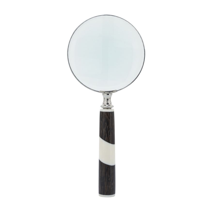 Sagebrook - 4" Resin Chevron Magnifying Glass