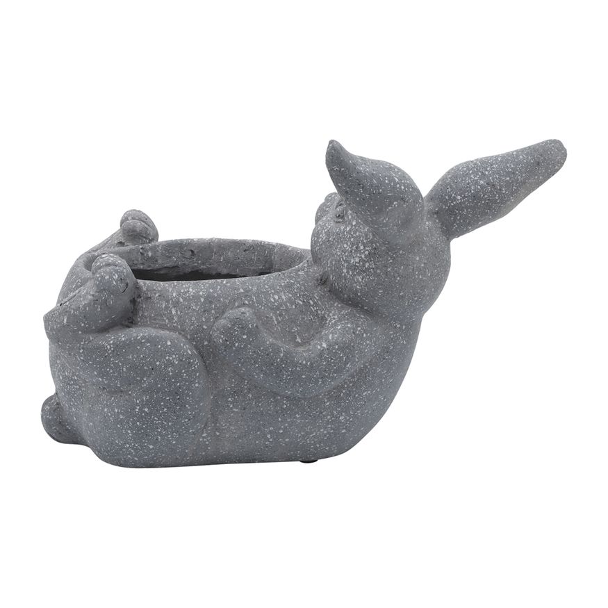 Sagebrook - Resin Laying Bunny Planter in Gray