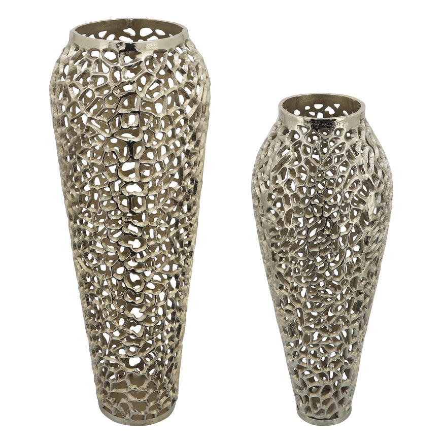 Sagebrook 33" Metal Cut-out Vase - Gold