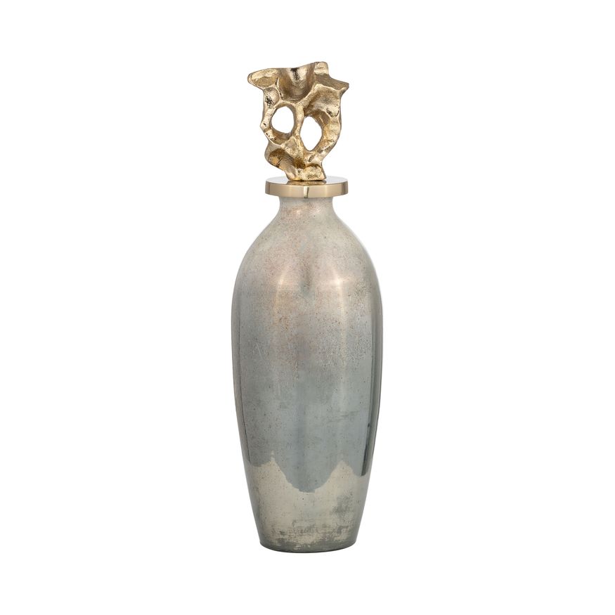 Sagebrook - 20" Glass Metal Vase Tribal Topper