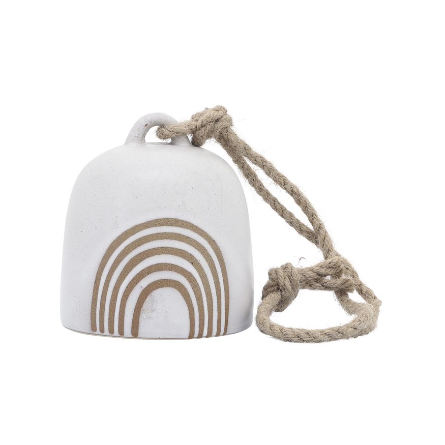 Sagebrook - 4" Ceramic Hanging Bell Circles