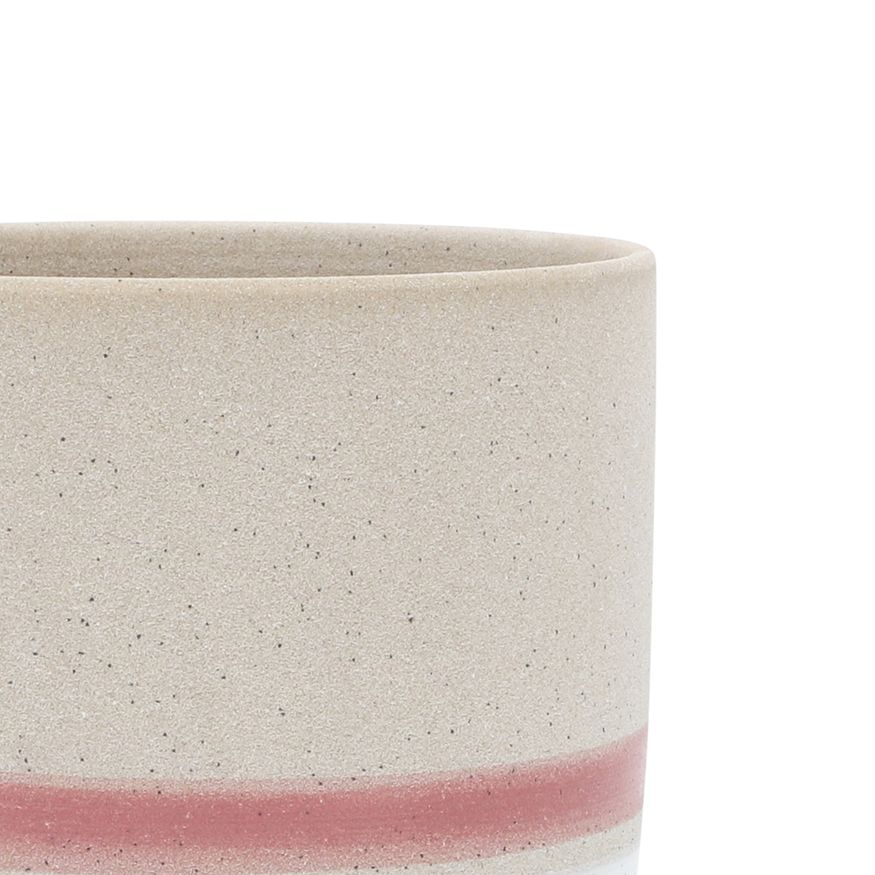 Sagebrook - 5"/6" Ceramic Terracotta Stripes Planters Saucer (Set Of 2)