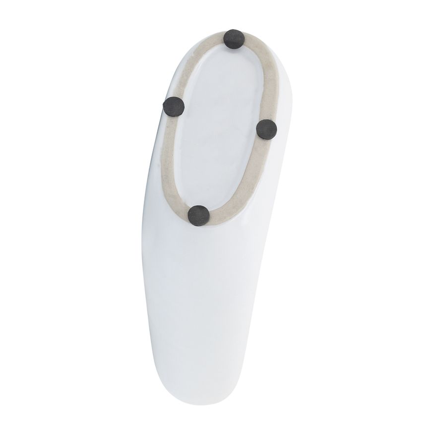 Sagebrook 14" Ceramic Open Cut-out Vase - White