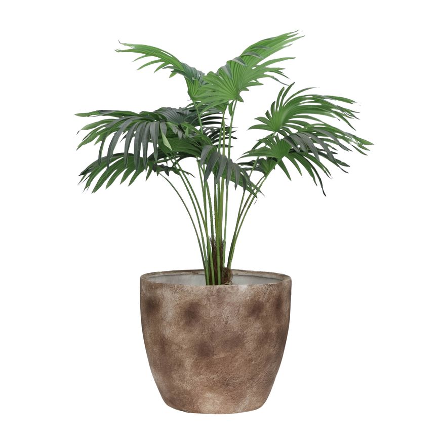 Sagebrook - 17"/20" Resin Textured Planters (Set Of 2) in Brown
