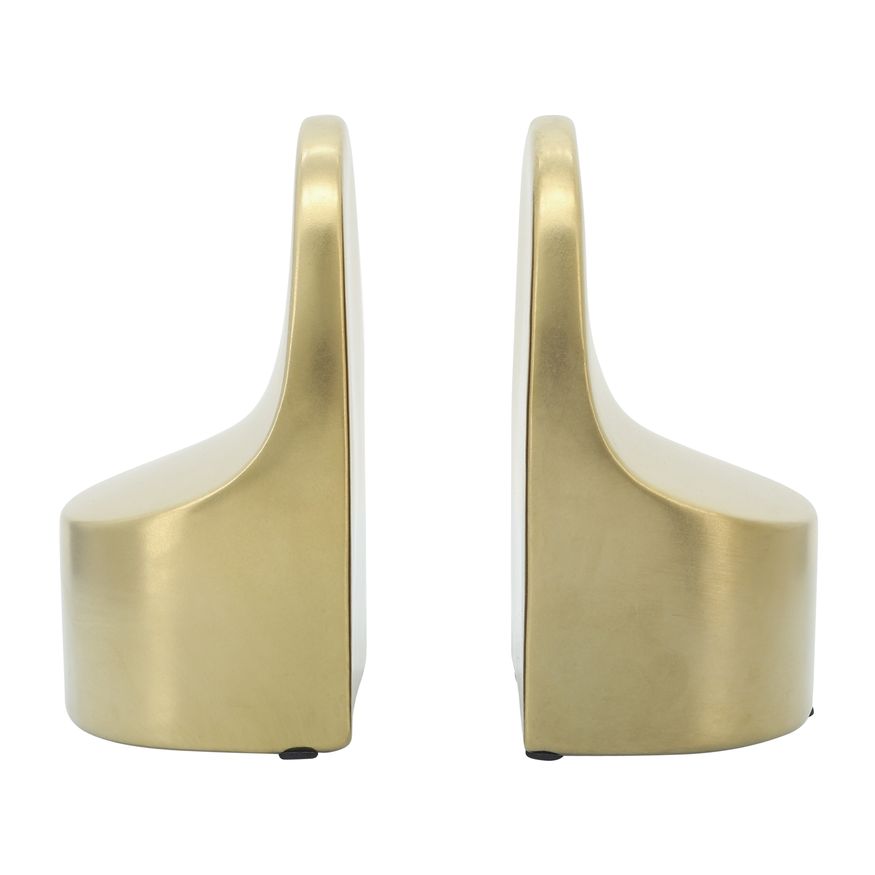 Sagebrook - 6" Ceramic Contemporary Bookends in Gold