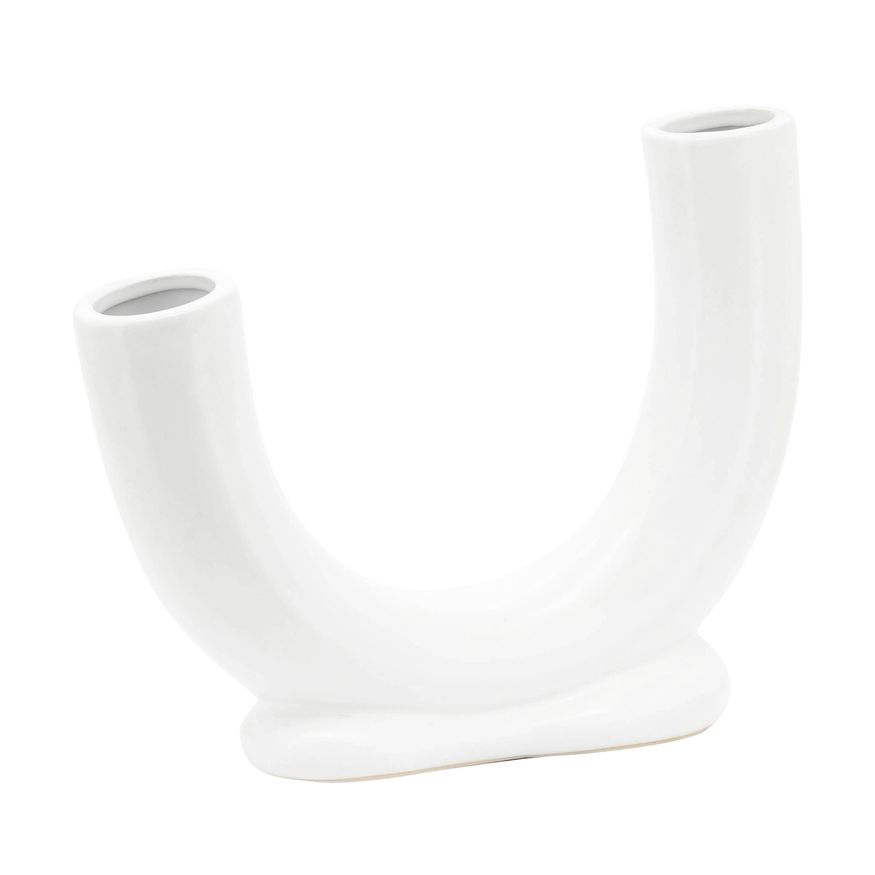 Sagebrook - 8" Ceramic U-shaped Vase With Base