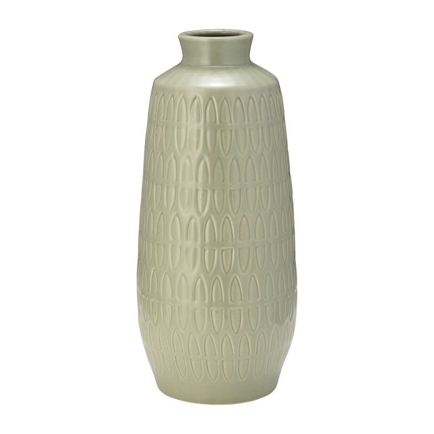Sagebrook - 15" Ceramic Carved Vase