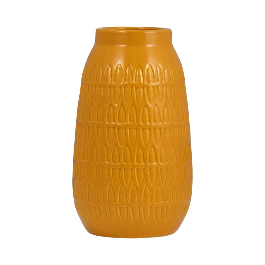 Sagebrook - 12" Ceramic Carved Vase