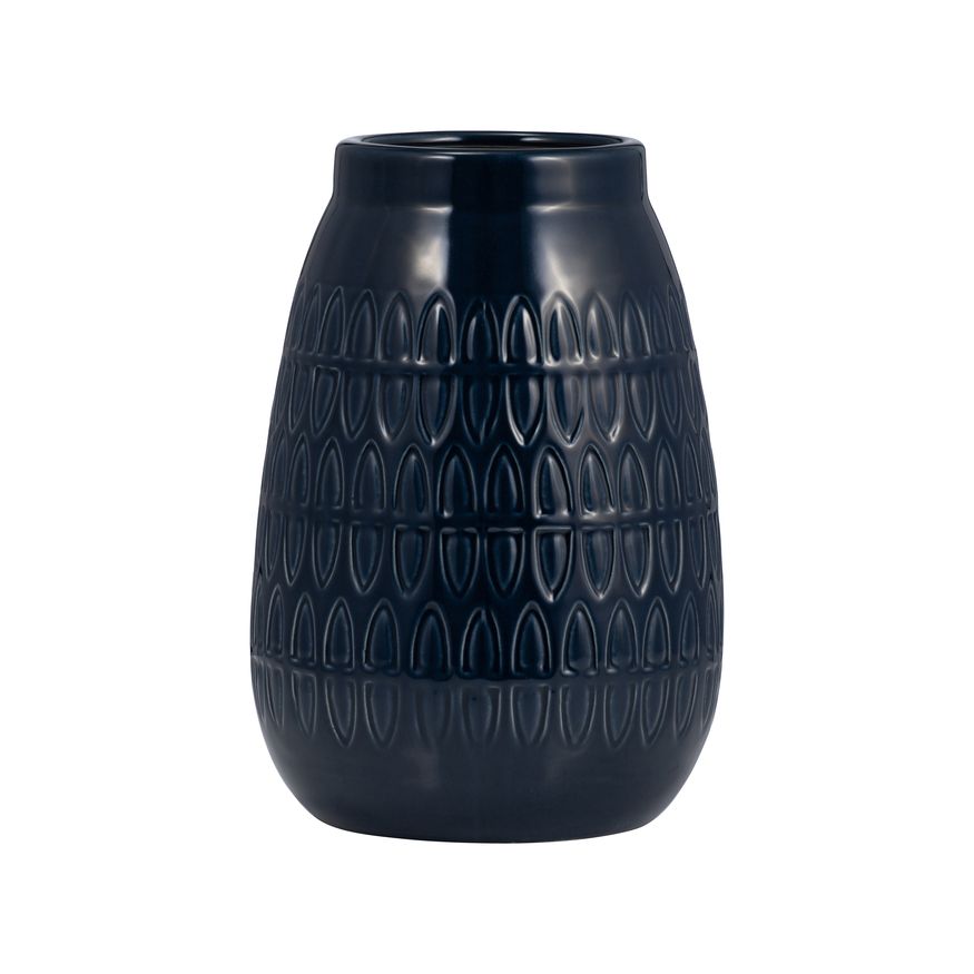 Sagebrook - 12" Ceramic Carved Vase
