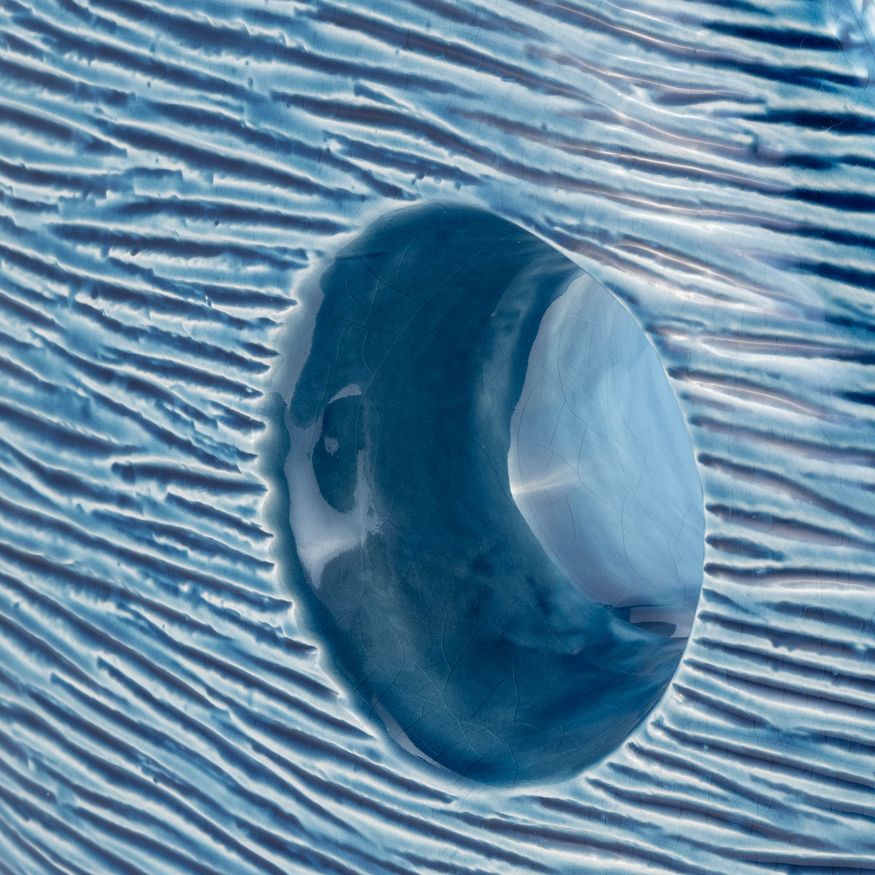 Sagebrook 20" Ceramic Textured Fish - Blue