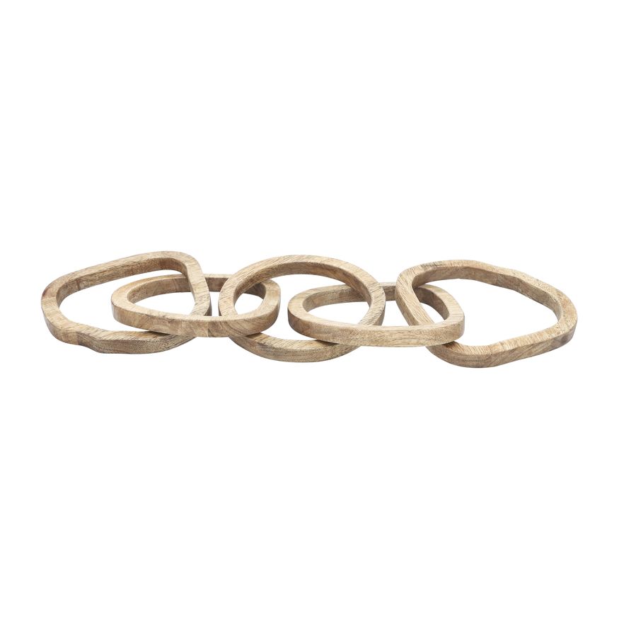 Sagebrook - 26" Wood 5-Links Chains in Brown