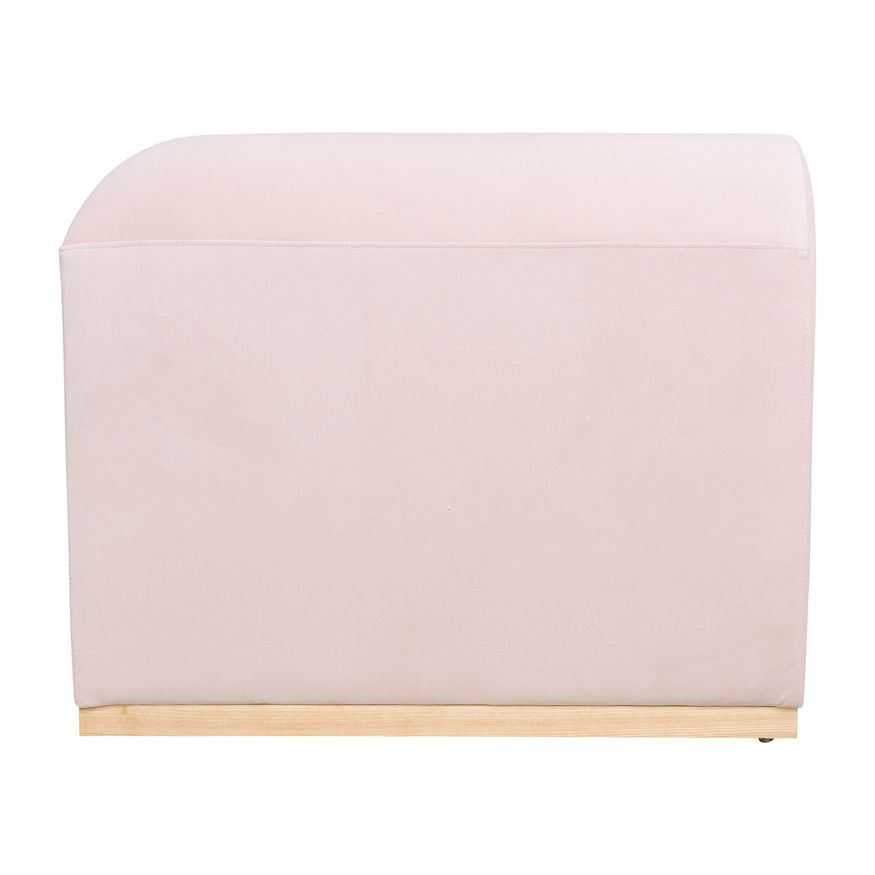 Sagebrook Modern Sofa With Oak Wood Base - Blush