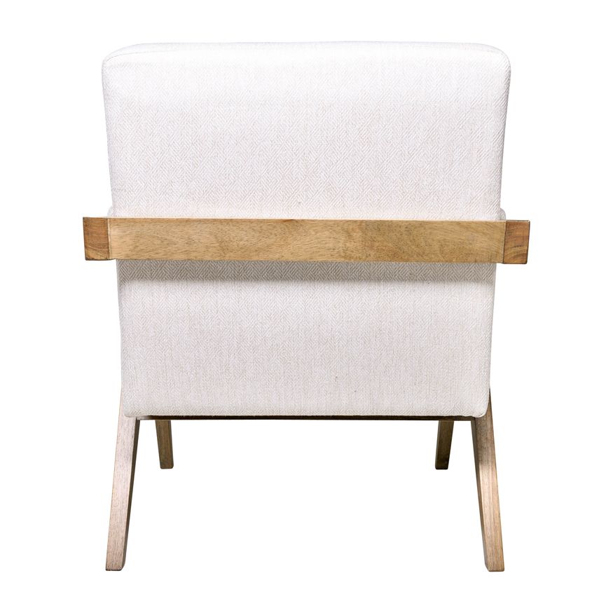 Sagebrook Wood Scandinavian Accent Chair - Ivory