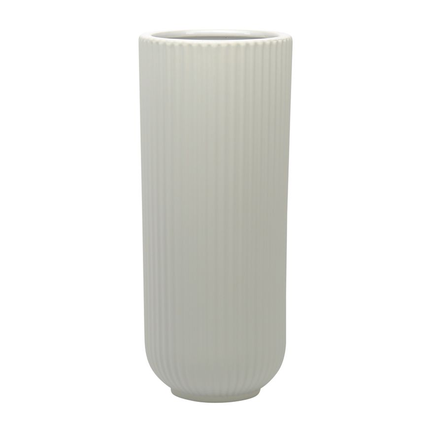 Sagebrook - 7" Ceramic Ridged Vase