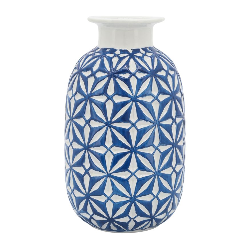 Sagebrook - 7" Ceramic Tribal Vase