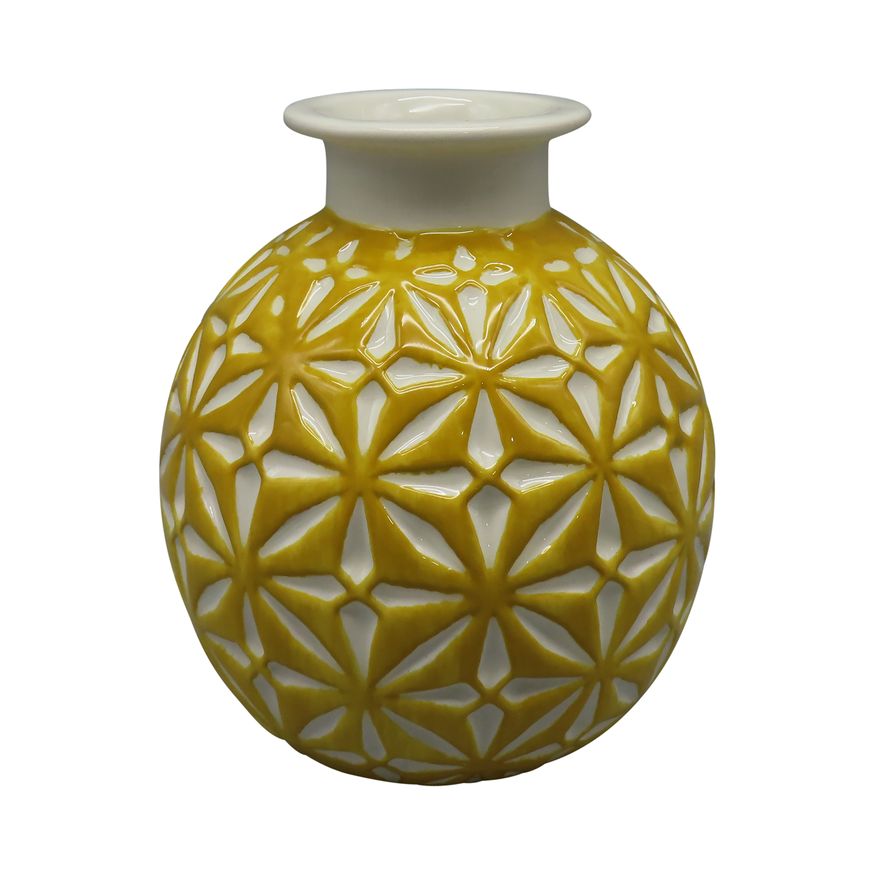 Sagebrook - 7" Ceramic Tribal Vase