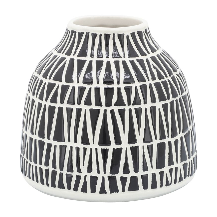 Sagebrook - 7" Ceramic Tribal Vase