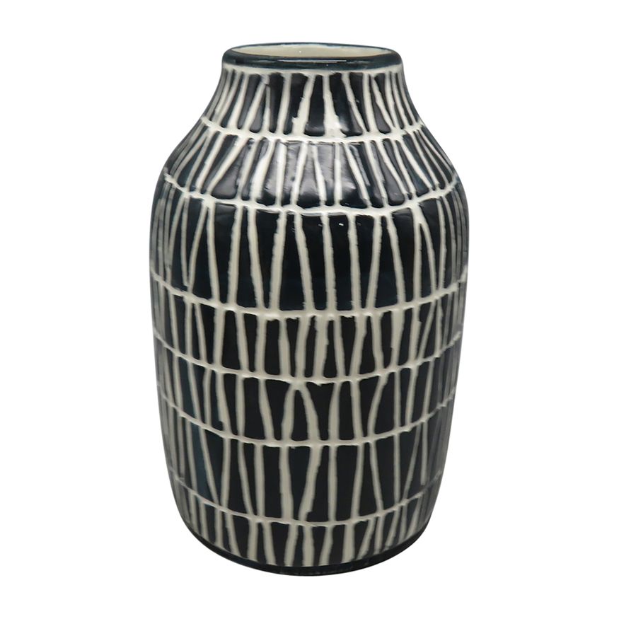 Sagebrook - 7" Ceramic Tribal Vase