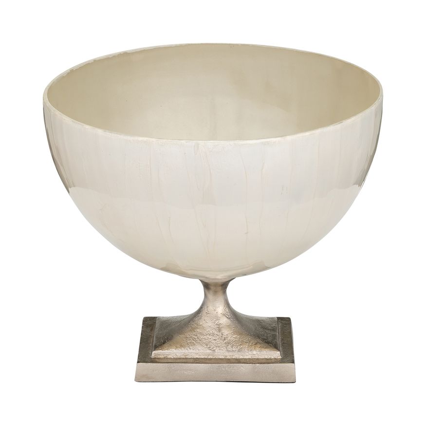 Sagebrook - 9" Glass Bowl With Metal Stand
