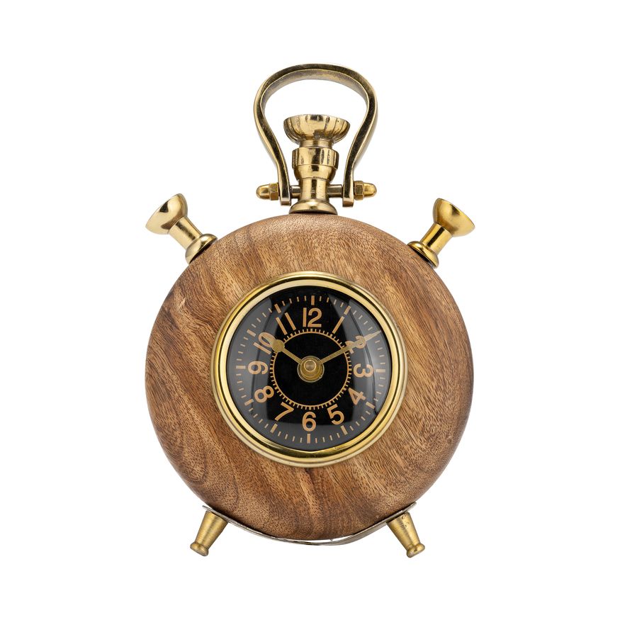 Sagebrook - 10" Wood Antique Table Clock