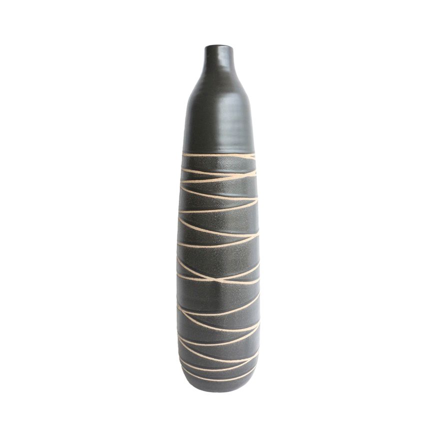 Sagebrook - 18" Ceramic Tribal Vase