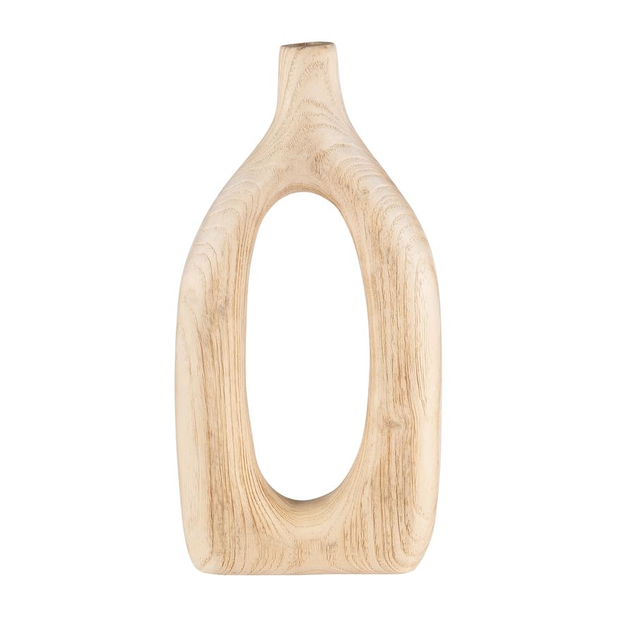 Sagebrook - 14" Wood Cut-out Vase
