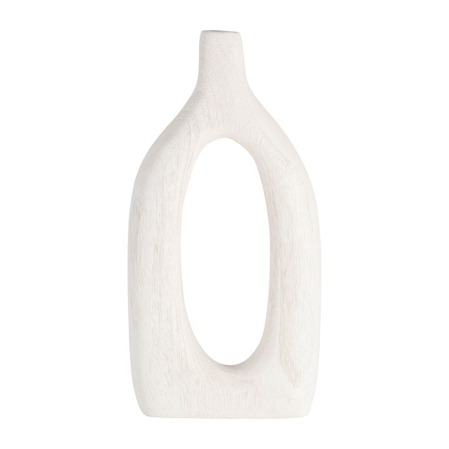 Sagebrook - 14" Wood Cut-out Vase