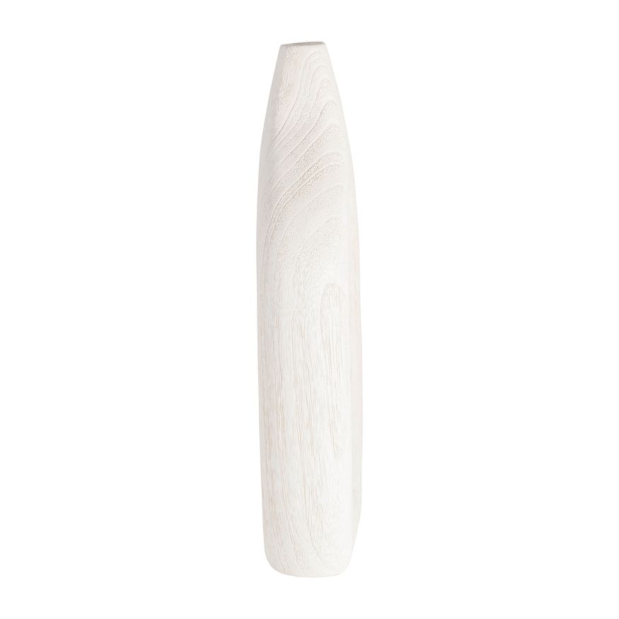 Sagebrook 14" Wood Cut-out Vase - White
