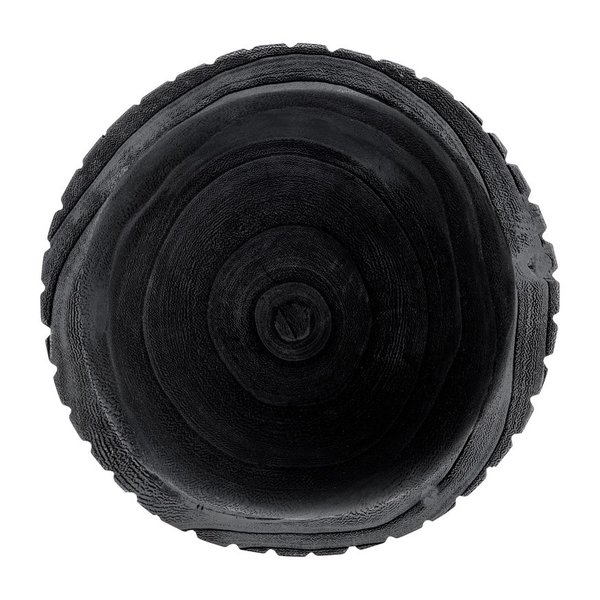 Sagebrook 8" Wood Ridged Bowl - Black