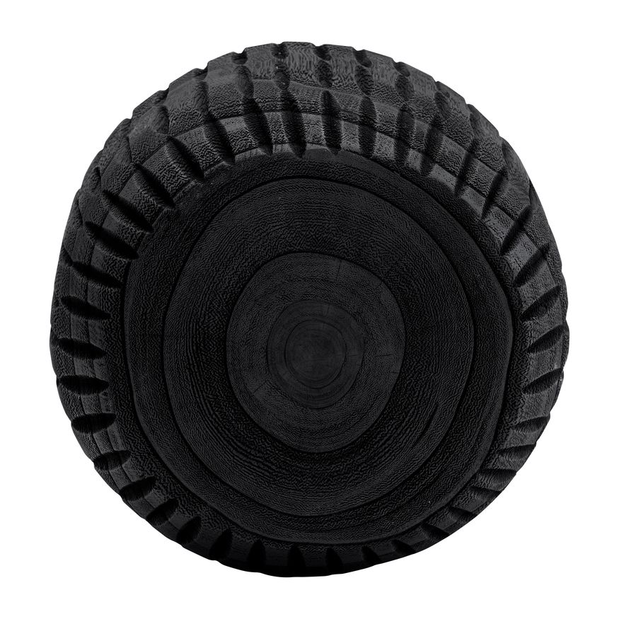 Sagebrook 8" Wood Ridged Bowl - Black