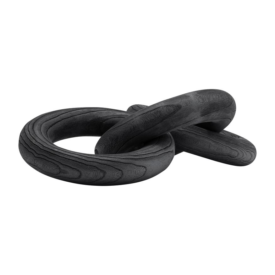 Sagebrook 21" 3 Wooden Rings - Black