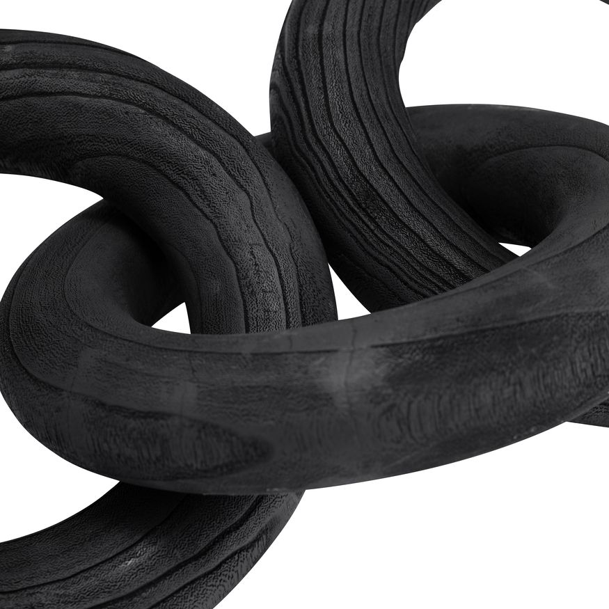 Sagebrook 21" 3 Wooden Rings - Black