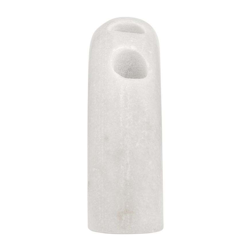 Sagebrook - 10" Marble 4-Taper Candle Holder in White