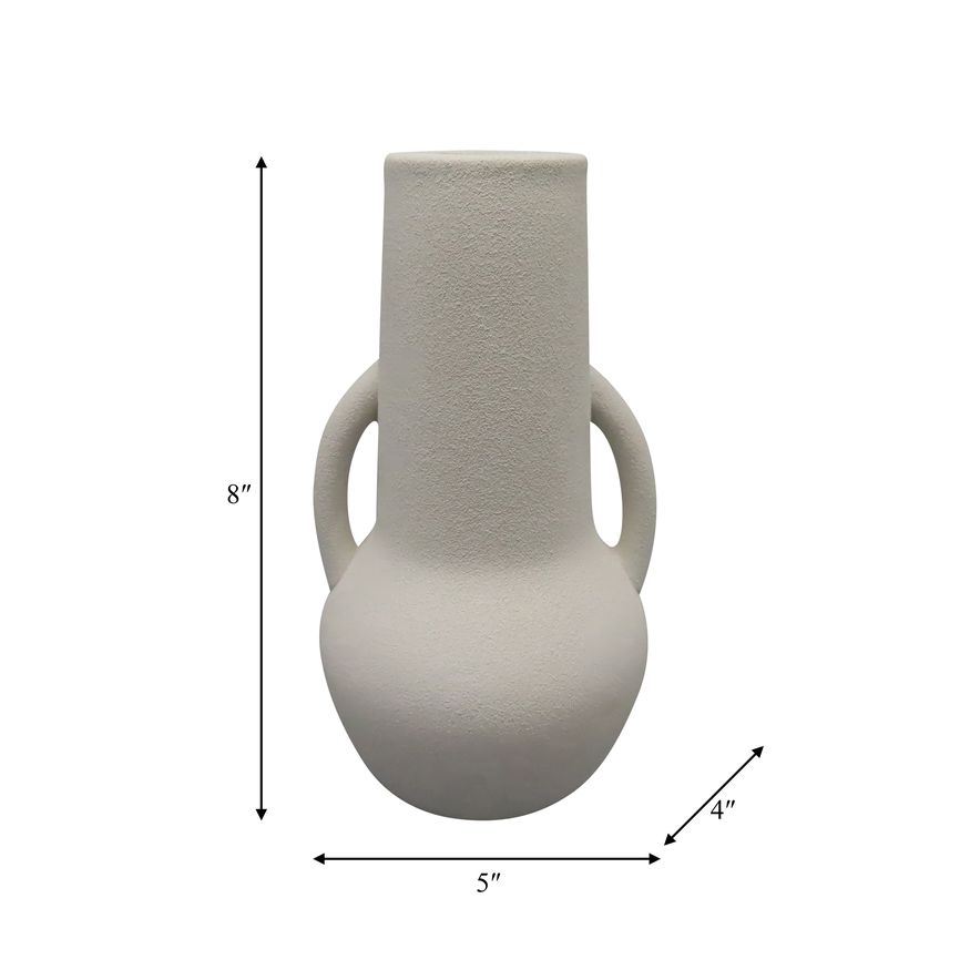 Sagebrook - 7" Ceramic Stripe Oval Vase