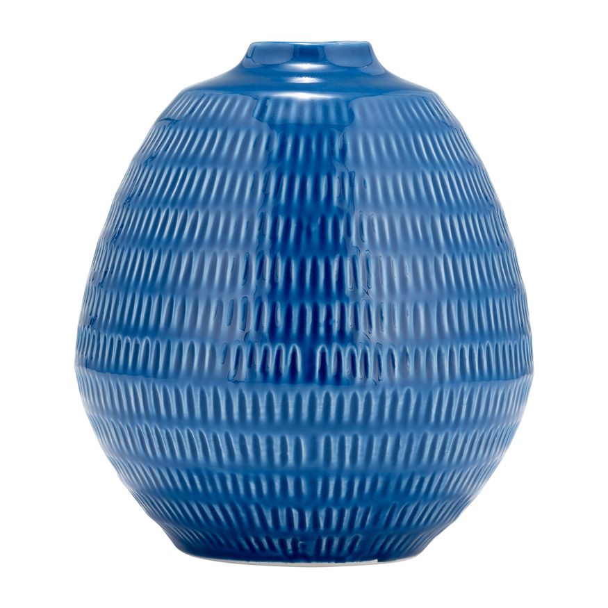 Sagebrook - 7" Ceramic Stripe Oval Vase