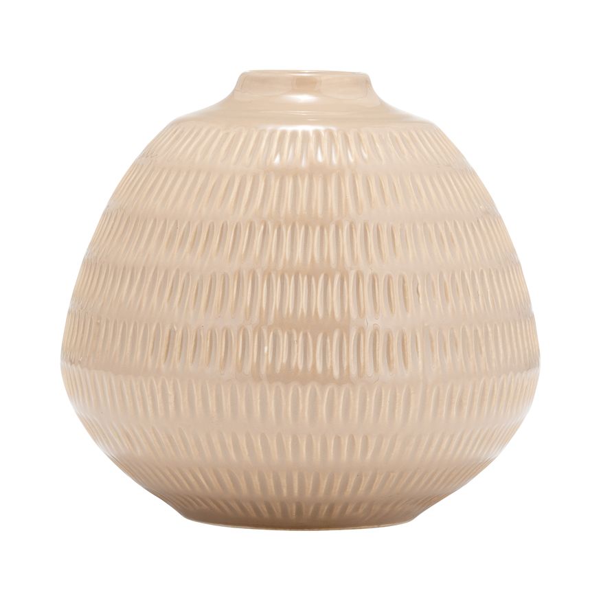 Sagebrook - 6" Ceramic Stripe Oval Vase