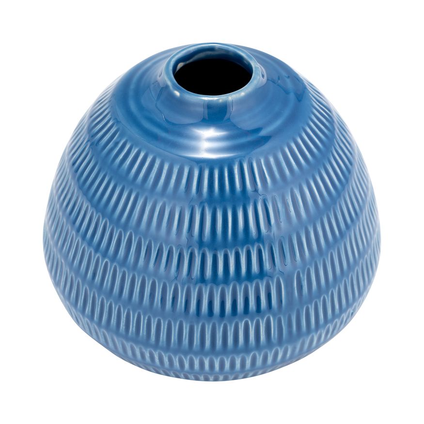 Sagebrook - 6" Ceramic Stripe Oval Vase