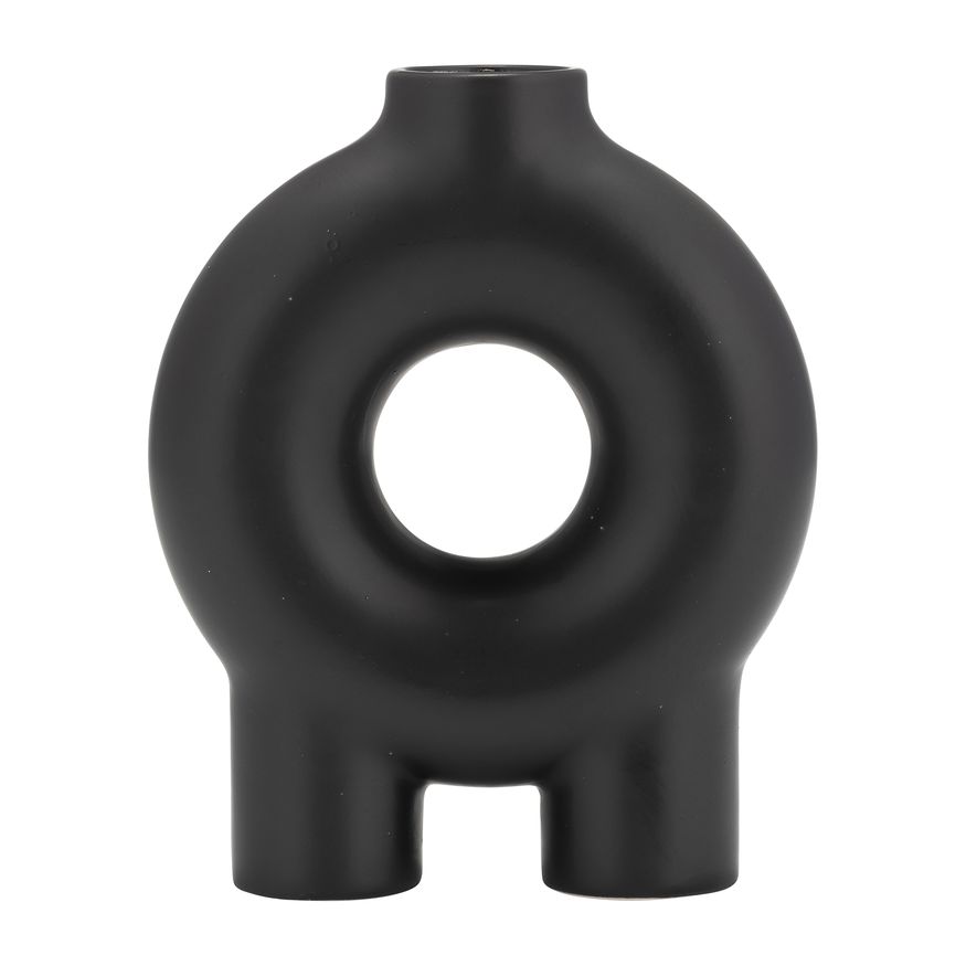 Sagebrook - 11" Ceramic Ring Pattern Vase