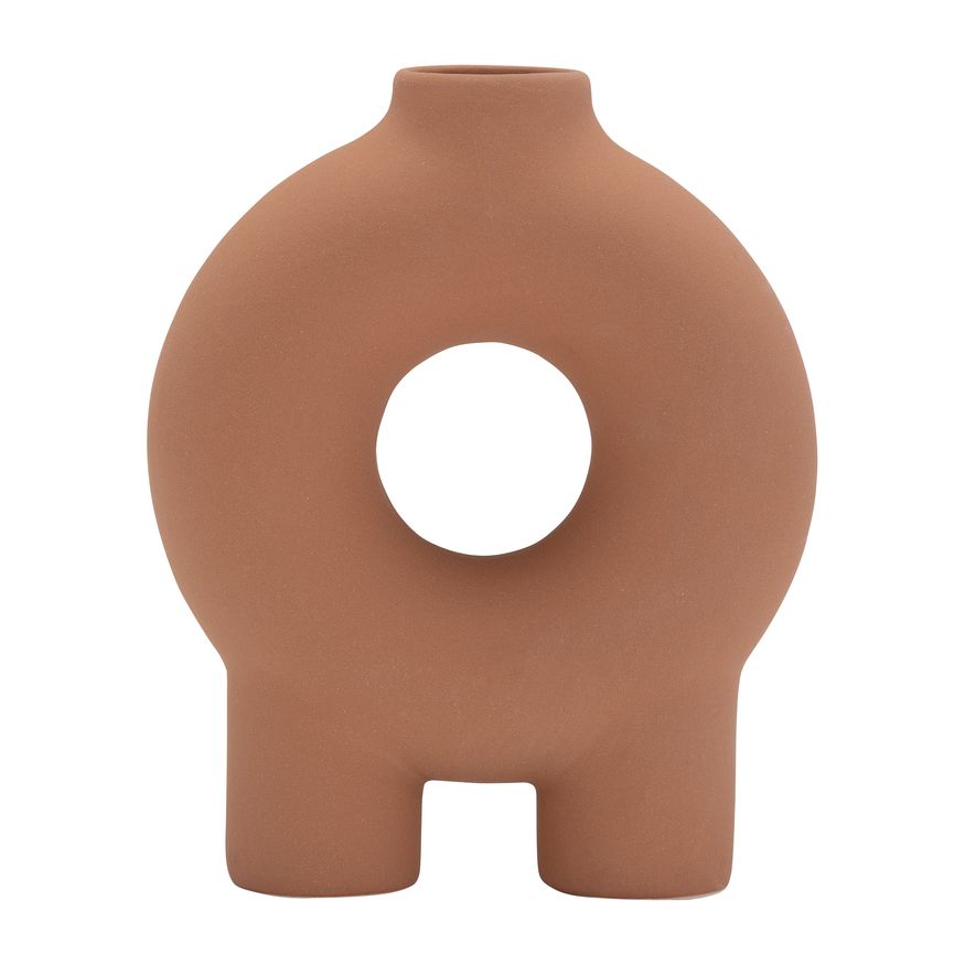 Sagebrook - 11" Ceramic Ring Pattern Vase