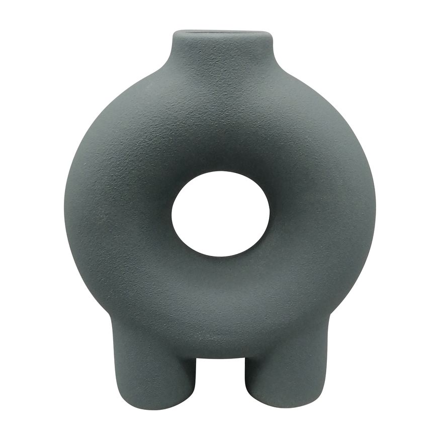 Sagebrook - 6" Ceramic Stripe Oval Vase