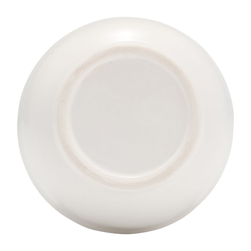 Sagebrook 11" Ceramic Ring Pattern Vase - White
