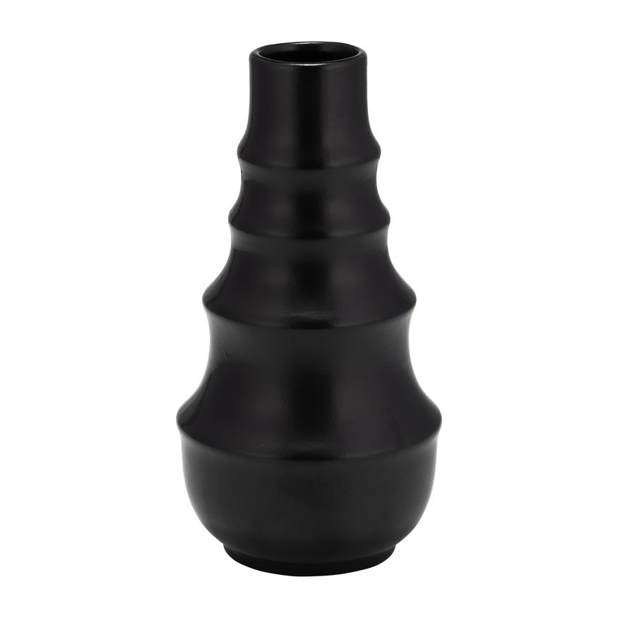 Sagebrook - 11" Ceramic Ring Pattern Vase