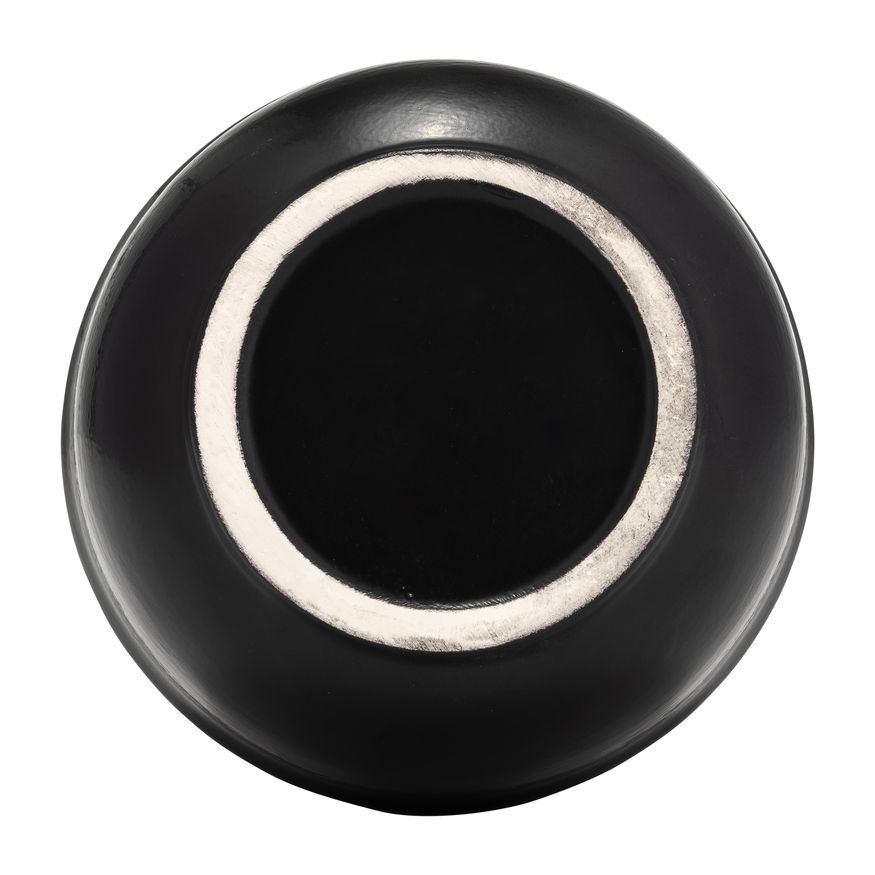 Sagebrook 11" Ceramic Ring Pattern Vase - Black
