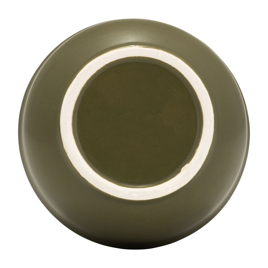 Sagebrook 11" Ceramic Ring Pattern Vase - Olive