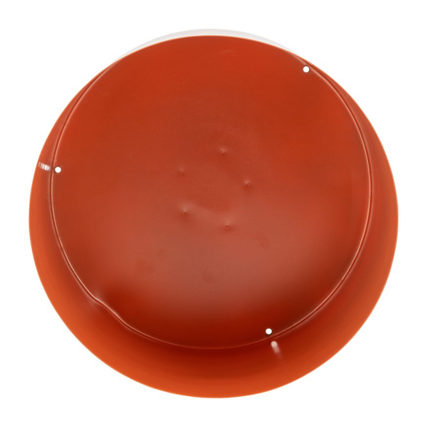 Sagebrook 10" Metal Flat Round Base Planter - Burnt Orange