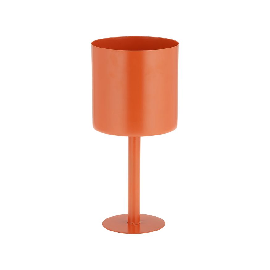 Sagebrook 6" Metal Flat Round Base Planter - Burnt Orange