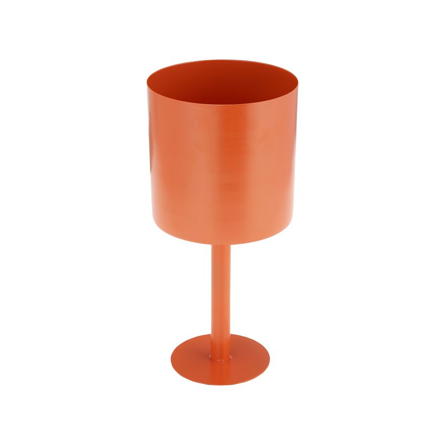 Sagebrook 6" Metal Flat Round Base Planter - Burnt Orange