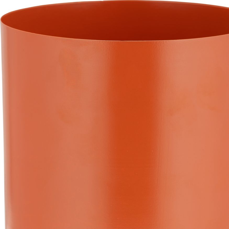 Sagebrook 6" Metal Flat Round Base Planter - Burnt Orange