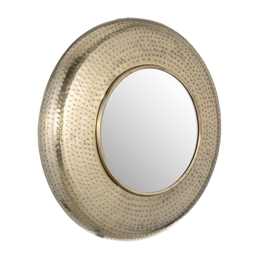 Sagebrook - Metal Hammered Mirror in Gold
