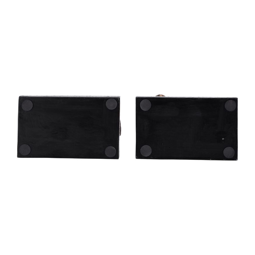 Sagebrook - 10" Resin Push Wall Bookends (Set Of 2) in Bronze